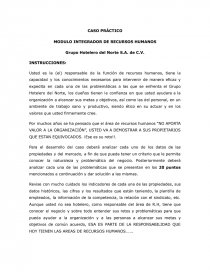 CASO PRÁCTICO MODULO INTEGRADOR DE RECURSOS HUMANOS. Página 1