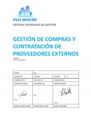 GESTIÓN DE COMPRAS Y CONTRATACIÓN DE PROVEEDORES EXTERNOS