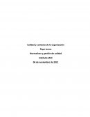 Calidad y contexto de la organización