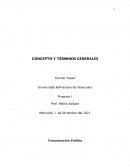 Concepto y términos generales. Comunicación Publica