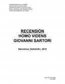 RECENSIÓN HOMO VIDENS GIOVANNI SARTORI