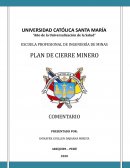 PLAN DE CIERRE MINERO