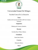Análisis del Currículo de EGB y BGU de Ciencias Naturales