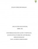 ENSAYO DERECHO ROMANO