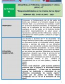 Responsabilidades en la crianza de los hijos
