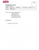 GESTIÓN DE CALIDAD Evaluación Continua 1