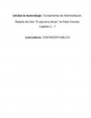 Reseña del libro “El ejecutivo eficaz” de Peter Drucker, Capítulo 3 – 7