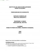ESPACIO CURRICULAR PRACTICA DOCENTE I