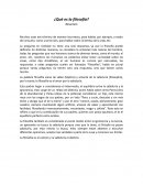 ¿Qué es la filosofía?