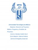Dirección de Proyectos. Materia: Programa y Portafolio de Proyectos