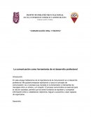 La comunicación como herramienta de mi desarrollo profesional