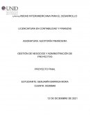 GESTIÓN DE NEGOCIOS Y ADMINISTRACIÓN DE PROYECTOS