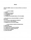 TIPOS DE CAMBIO: relación con la tasa de inflación y las tasas de interés