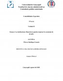 Las instituciones financieras pueden mejorar la economía de un país