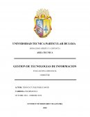 Gestion de tecnologias de la informacion Arquitectura actual