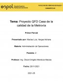 Proyecto QFD Casa de la calidad de la Metrovía