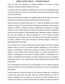ENSAYO ASUNTO PÚBLICO ´´ VIOLENCIA FAMILIAR´´