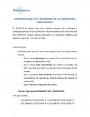 MODIFICACIONES EN EL TRATAMIENTO DE LAS OPERACIONES COMUNITARIAS