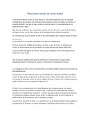 Plan de prevención de caries dental