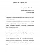 FILOSOFIA DE LA EDUCACIÓN