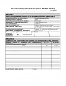 Hoja de Datos de Seguridad Productos Químicos (NCh 2245 –Of. 2015)