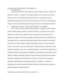 Educación formal y no formal. Página 1