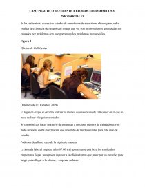 CASO PRACTICO REFERENTE A RIESGOS ERGONOMICOS Y PSICOSOCIALES. Página 1