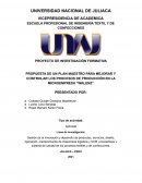 PROPUESTA DE UN PLAN MAESTRO PARA MEJORAR Y CONTROLAR LOS PROCESOS DE PRODUCCIÓN EN LA MICROEMPRESA “WALENZ”