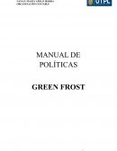 ORGANIZACIÓN CONTABLE. MANUAL DE POLÍTICAS GREEN FROST