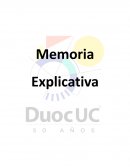 Memoria Explicativa