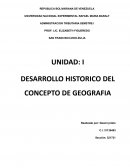DESARROLLO HISTORICO DEL CONCEPTO DE GEOGRAFIA