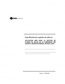 Documento de especificacion de requisitos de una aplicacion web. Página 1