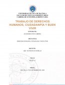 TRABAJO DE DERECHOS HUMANOS, CIUDADANPÍA Y BUEN VIVIR