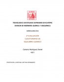 CUESTIONARIO DE EQUILIBRIO QUIMICO