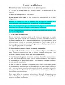 El control y la validez interna. Página 1