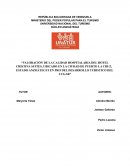 VALORACIÓN DE LA CALIDAD HOSPITALARIA DEL HOTEL