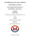 SEMINARIO: VI JORNADAS SISTEMAS DE INFORMACIÓN UTC LA MANA