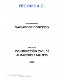 PROCEDIMIENTO: VACIADO DE CONCRETO