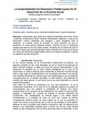 La Sustentabilidad De Elementos Prefabricados En El Desarrollo De la Vivienda Social