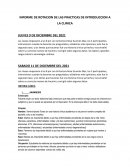 INFORME DE ROTACION DE LAS PRACTICAS DE INTRODUCCION A LA CLINICA