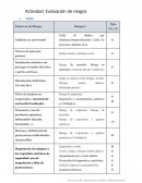 Política SST. Actividad: Evaluación de riesgos
