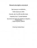 Memoria descriptiva estructural Tipo de proyecto: casa habitación