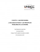 LA BALANZA DE PAGOS Y LOS PRINCIPALES PROBLEMAS EN LA ECONOMÍA