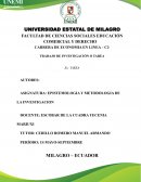 EPISTEMOLOGIA Y METODOLOGIA DE LA INVESTIGACION