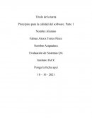 Principios para la calidad del software