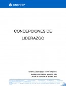 CONCEPCIONES DE LIDERAZGO