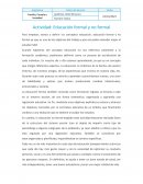 Educación formal y no formal