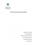 PROPUESTA SOBRE EDUCACIÓN SOSTENIBLE