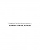 Accidente de transito laboral. Protocolo: responsabilidad y medidas prevesntivas