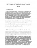 EL TRANSPORTE COMO INDUSTRIA DE RED